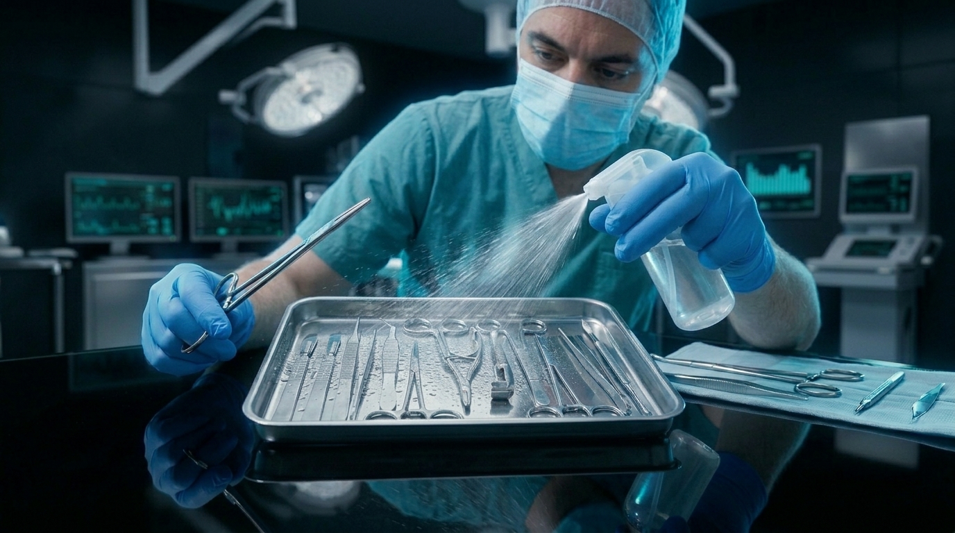 Limpieza hospitalaria detergentes neutros mantenimiento instrumental médico
